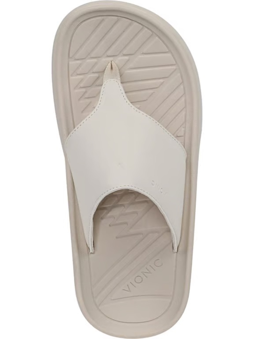 Vionic Cream Toe-Post Slide Sandal